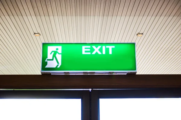 Fire exit light sign — Stock Photo, Image