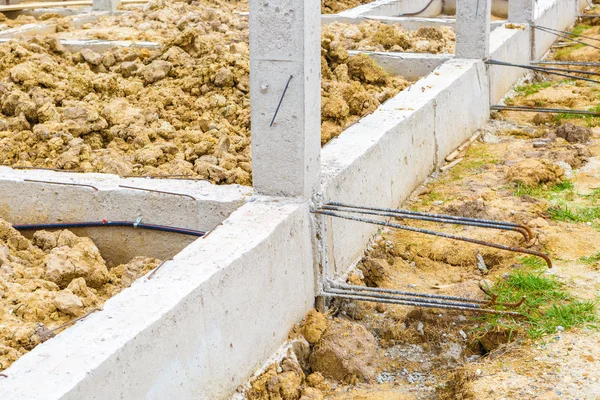 Fundación para la construcción de casas — Foto de Stock