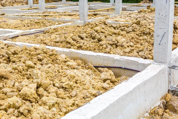 Fundament für Hausbau — Stockfoto