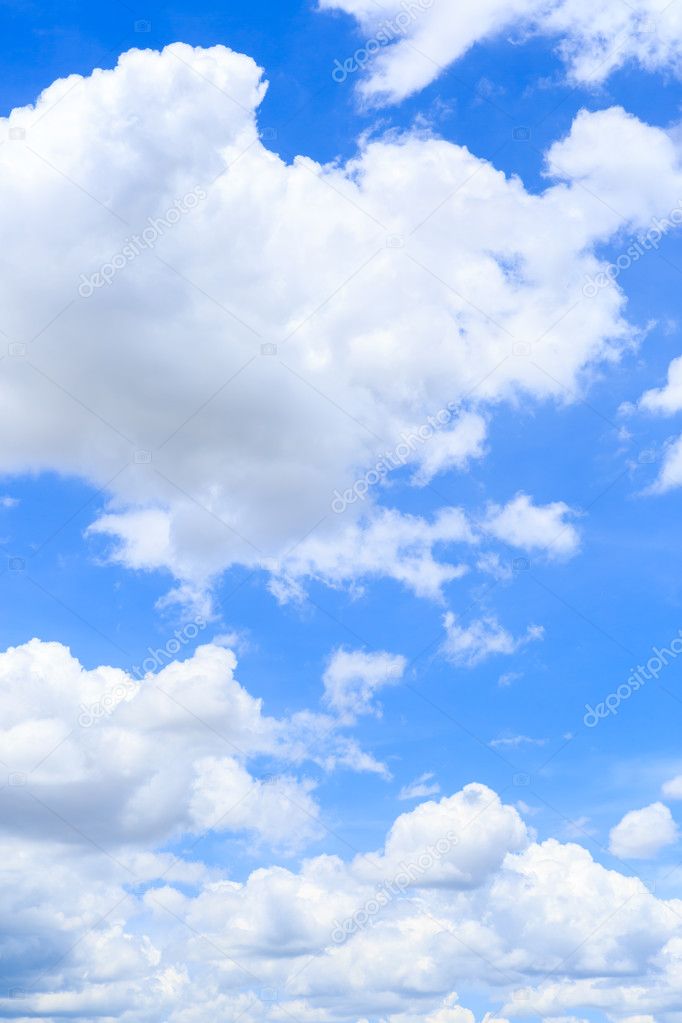 clouds on the blue sky 