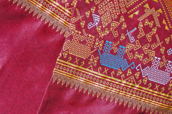 Thai silk fabric pattern — Stock Photo, Image