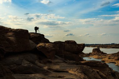 Bir adamı kabul fotoğraf grand canyon
