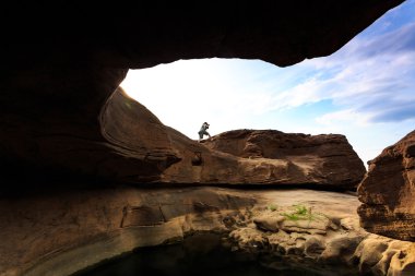Bir adamı kabul fotoğraf grand canyon