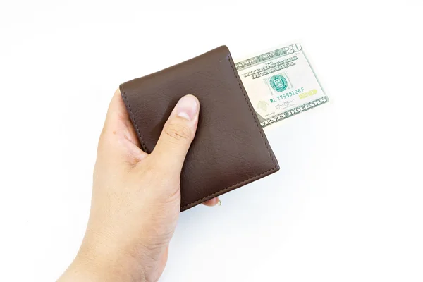 Dinero en dólares en billetera —  Fotos de Stock