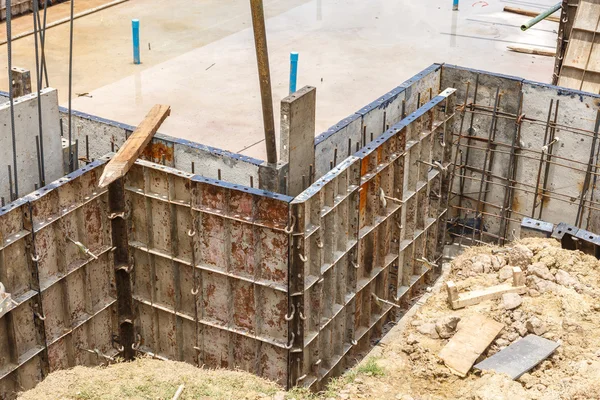 Fundação para a construção da casa — Fotografia de Stock