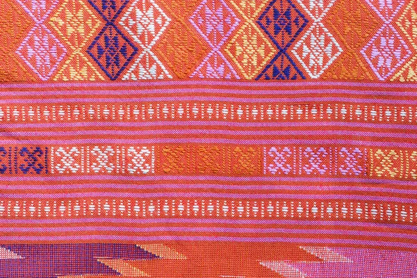 Motif de tissu de soie thaï — Photo