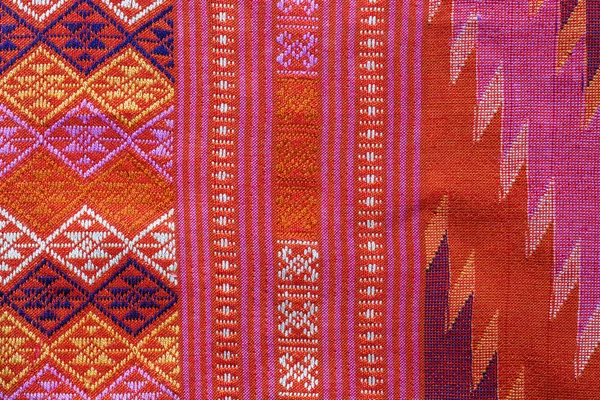 Motif de tissu de soie thaï — Photo