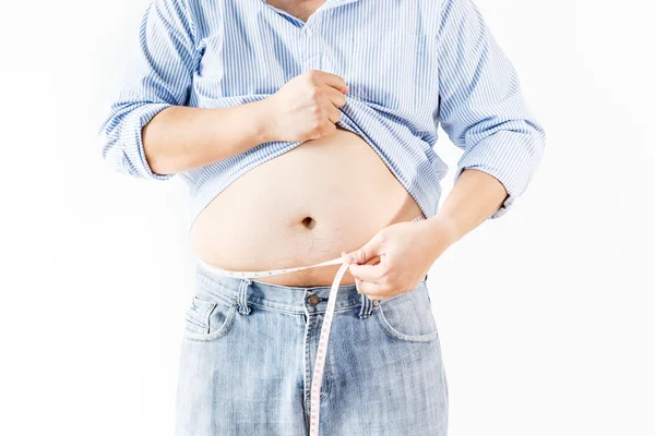 Homem gordo isolado — Fotografia de Stock