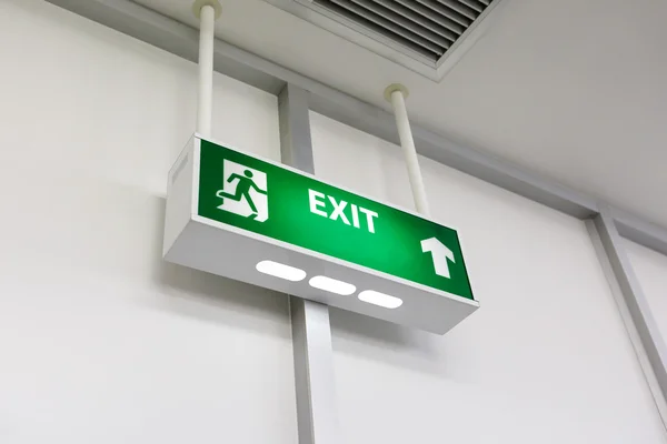 Fire exit light sign — Stock Photo, Image