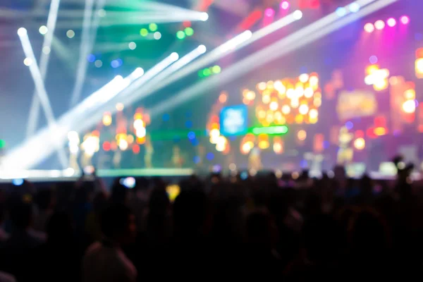 Crowd  in front of concert stage — Stock Photo, Image