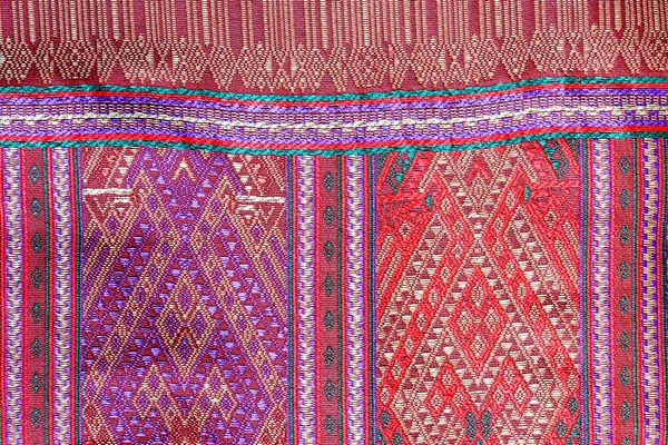 Motif de tissu de soie thaï — Photo