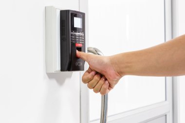 Parmak yazdırma tarayın unlock kapı güvenlik sistemi 
