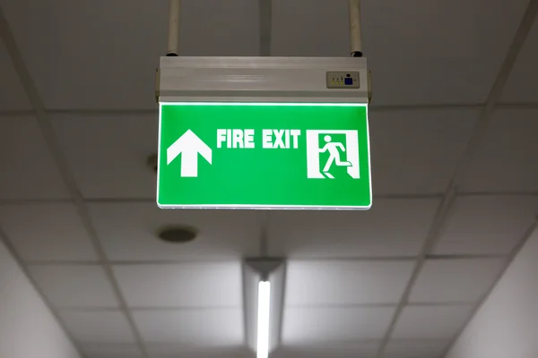 Fire exit light sign — Stock Photo, Image