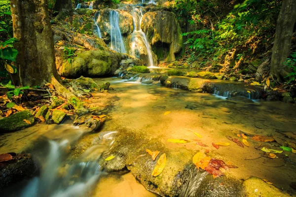 Wonderful waterfall in thailand, Pugang waterfall chiangrai — Stock Photo, Image