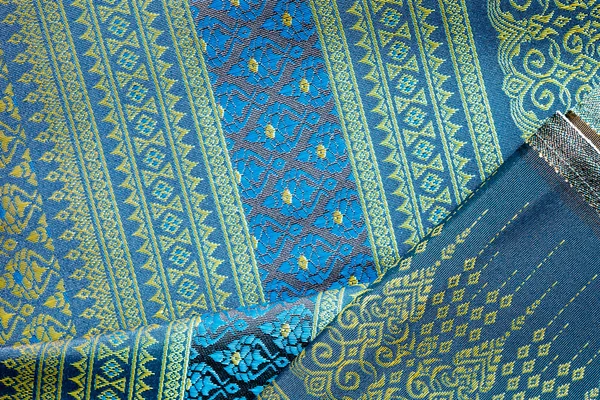 Thai silk fabric pattern — Stock Photo, Image