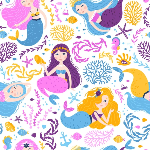 Little Mermaid Pattern Vector Art Stock Images ページ 4 Depositphotos