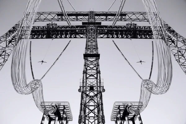 Torre Subestação elétrica — Fotografia de Stock