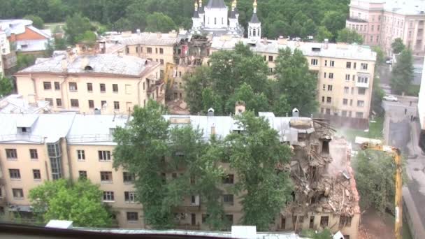 La demolizione di case a Mosca1 — Video Stock