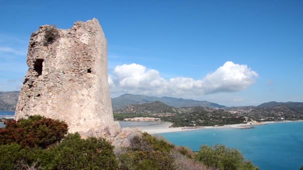 Vista da torre de Saracen — Vídeo de Stock