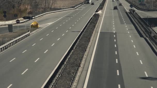 Freeway verkeer, timelapse — Stockvideo