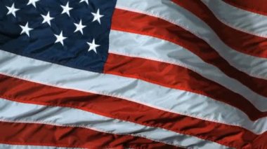 ağır çekimde Amerikan bayrağı