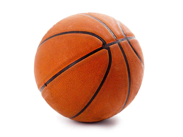 An official orange basketball isolated over white — Stock Photo, Image