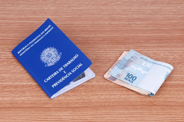 Brezilya iş belgesi ve sosyal güvenlik belgesi (carteira d — Stok fotoğraf