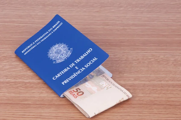 Brasilianisches Arbeitsdokument und Sozialversicherungsdokument (carteira d Stockbild