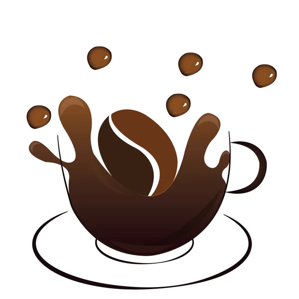 Illustrazione Stock Icone Del Caffè — Vettoriale Stock