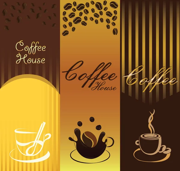 Kávé Ikonok Állomány Illusztráció — Stock Vector