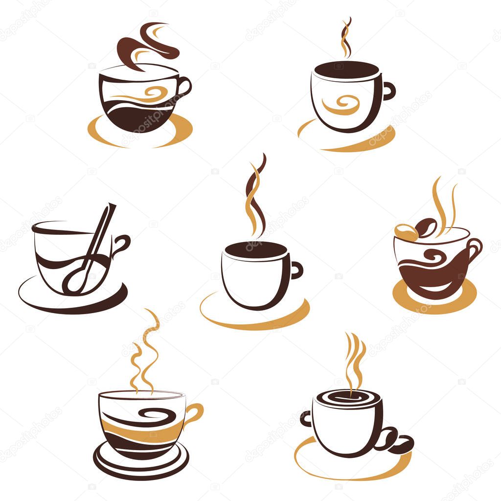 coffee icons stock illustration