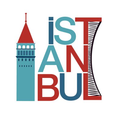 İstanbul Sembolleri hisse illüstrasyonları