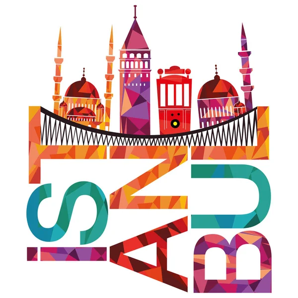 Istanbul Symboler Stock Illustration — Stock vektor