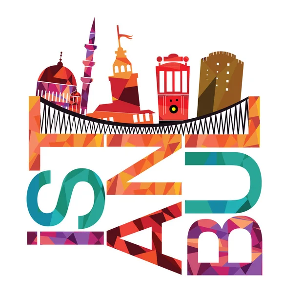 Istanbul Symboler Stock Illustration — Stock vektor