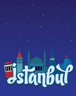 İstanbul Sembolleri hisse illüstrasyonları