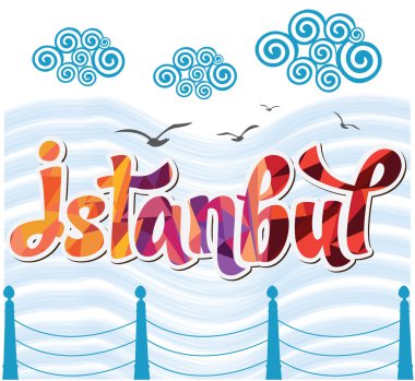 İstanbul Sembolleri hisse illüstrasyonları