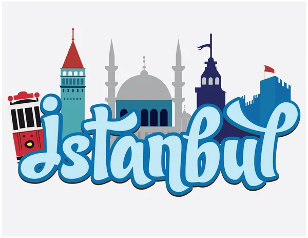 Istanbul Symboler Stock Illustration — Stock vektor