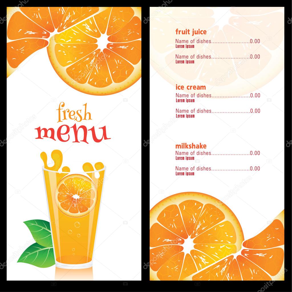 Orange menu
