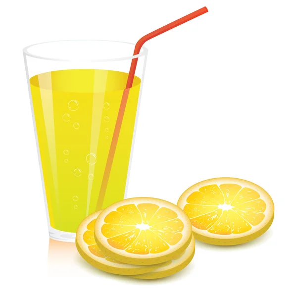 Jus de citron réaliste — Image vectorielle