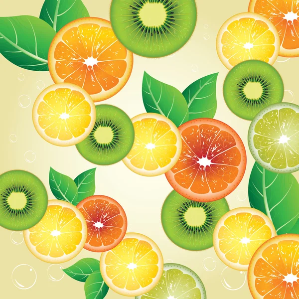Fruits de fond — Image vectorielle