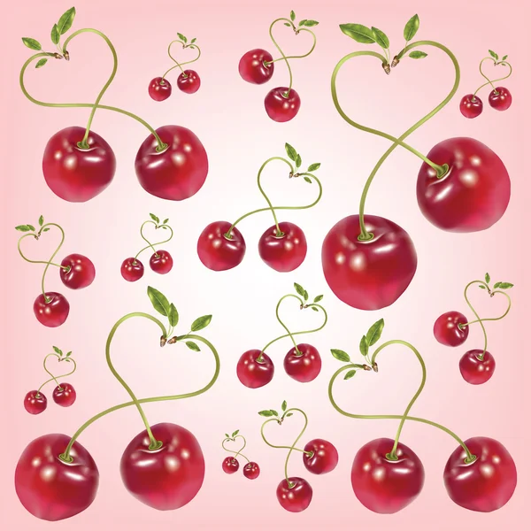 Cherry_background — 스톡 벡터