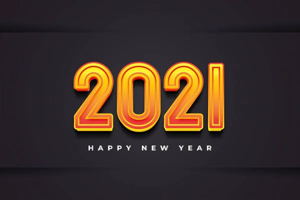 배경에 번호가 2021 — 스톡 벡터