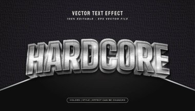 Eğik ve dokulu efektli kalın metalik metin biçimi