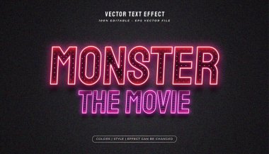 Neon efektli renkli metin