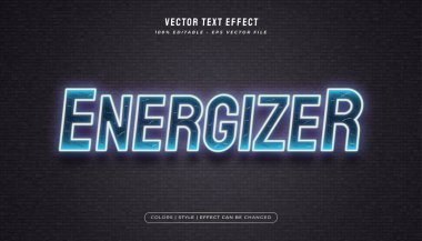 Neon biçiminde parlayan mavi metin efekti