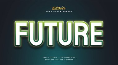 Parlayan Neon Efekti ile Gelecek Metin Biçimi