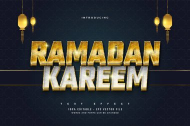 Altınla Düzenlenebilir Ramazan Metni ve Doku Efektli Gümüş Biçim