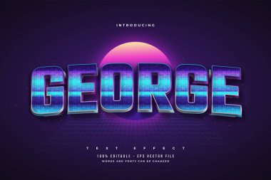 Renkli Retro Biçimli Değiştirilebilir Metin Efekti