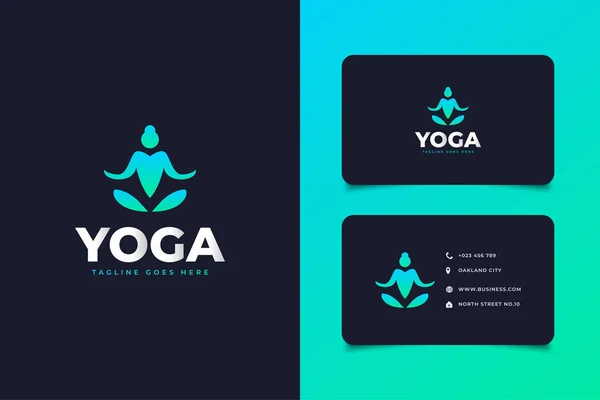 Modelo Design Logotipo Ioga Verde Yoga Pessoas Logo Vector Icon —  Vetores de Stock