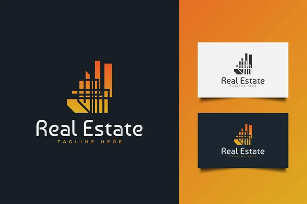 Real Estate Business Logo Sjabloon Logo Voor Bouw Vastgoedontwikkeling Architectuur — Stockvector